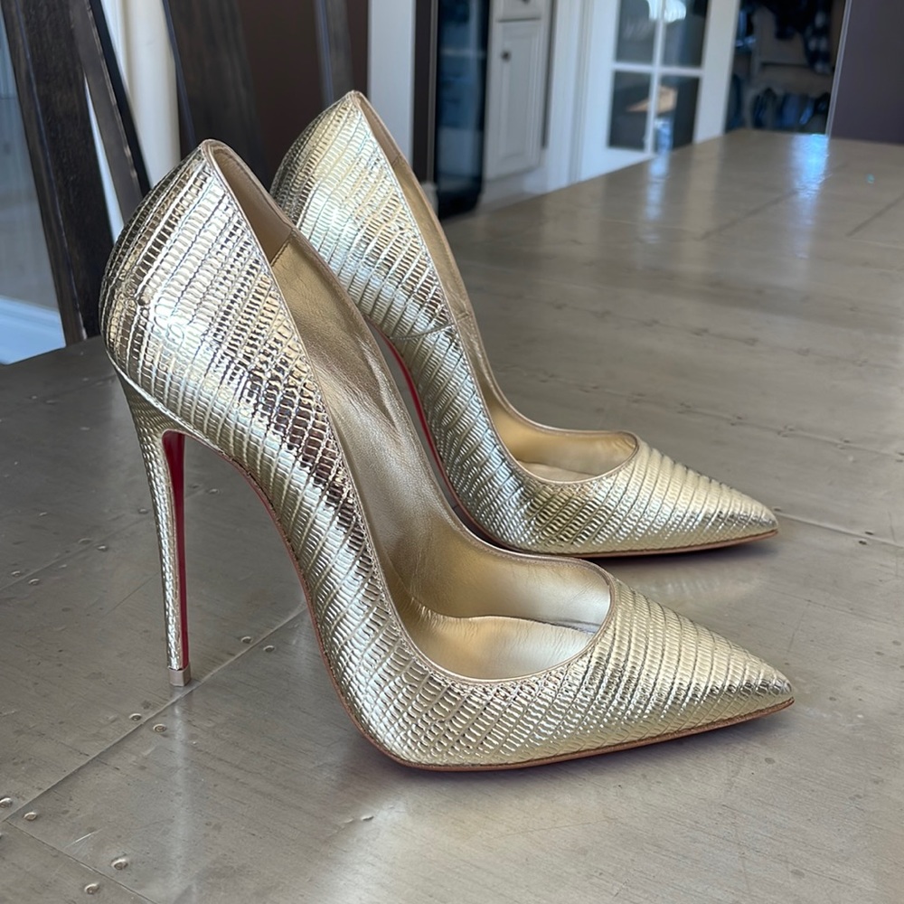 Christian Louboutin Gold Heels